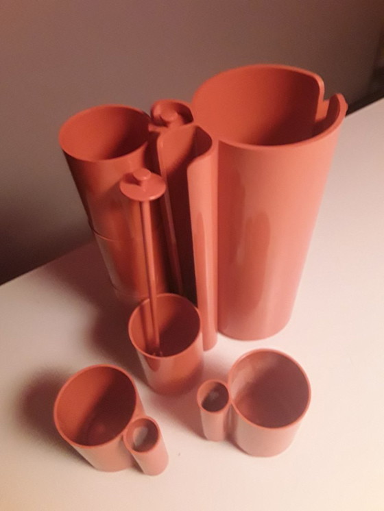 Image 1 of Weltraumzeitalter-Trinkset von Jeann Pierre Vitrac, 1970er Jahre, 9er-Set, komplett!