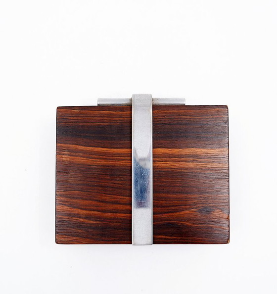 Image 1 of Boîte Art Déco en bois et métal attribuée à la Maison DESNY - années 1930