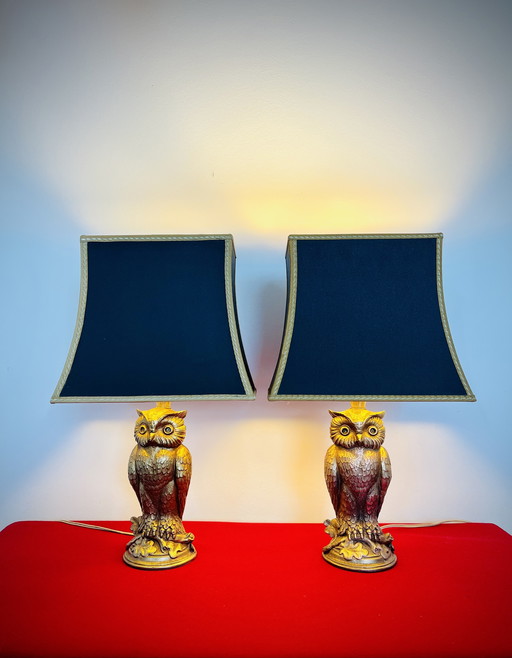 2x Loevsky & Loevsky - White Metal Castings Company - Bronze owl