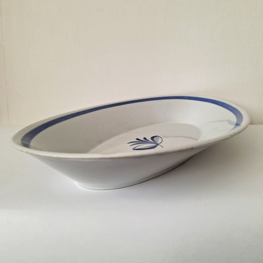 Upsala-Ekeby Oval Serving Dish 'Blätt Band' | Vintage Scandinavian Design | 1960s