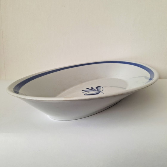 Image 1 of Upsala-Ekeby Oval Serving Dish 'Blätt Band' | Vintage Scandinavian Design | 1960s