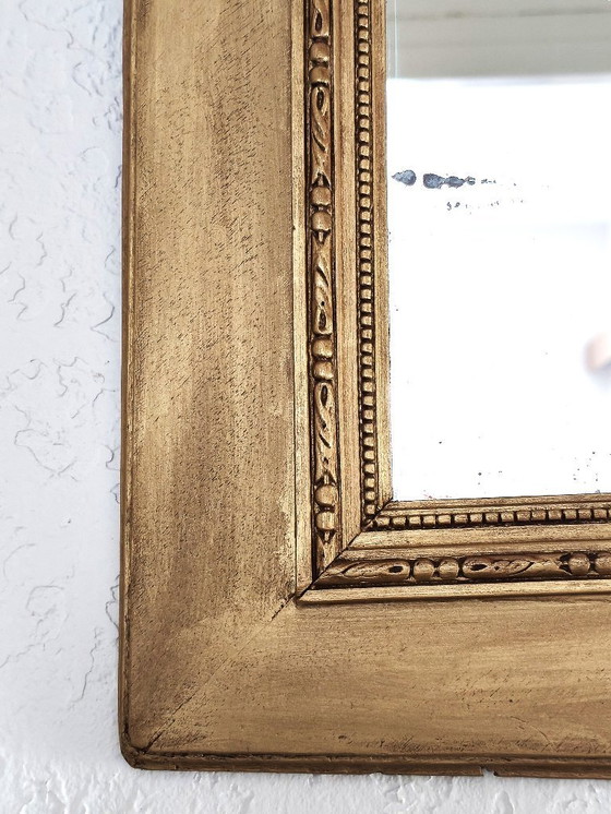Image 1 of Specchio antico con cornice dorata, 56 cm x 45 cm