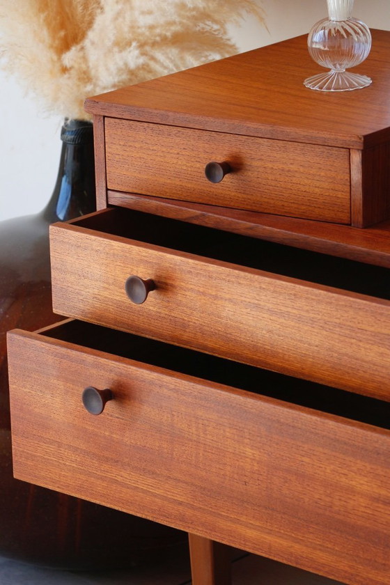 Image 1 of Vintage teakhouten kaptafel Avalon - Scandinavisch design uit het midden van de 20e eeuw