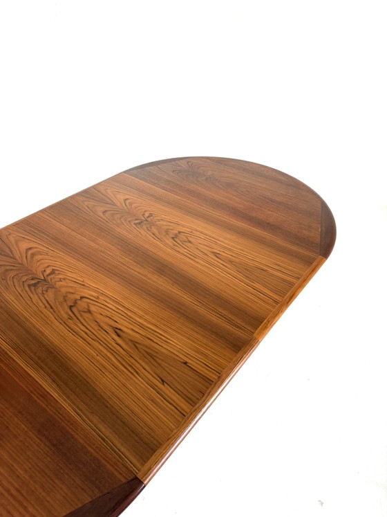 Vintage extendable Danish dining table, Falster Møbelfabrik '60 – Wood, Metal (photo 9 of 15)