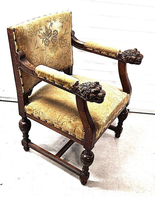 Grunderzeit Stuhl aus massivem Eichenholz