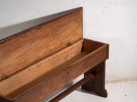 Antique organ bench with drawer in oak wood – Central Europe, circa 1920 – Benches, Iron (photo 28 of 40)