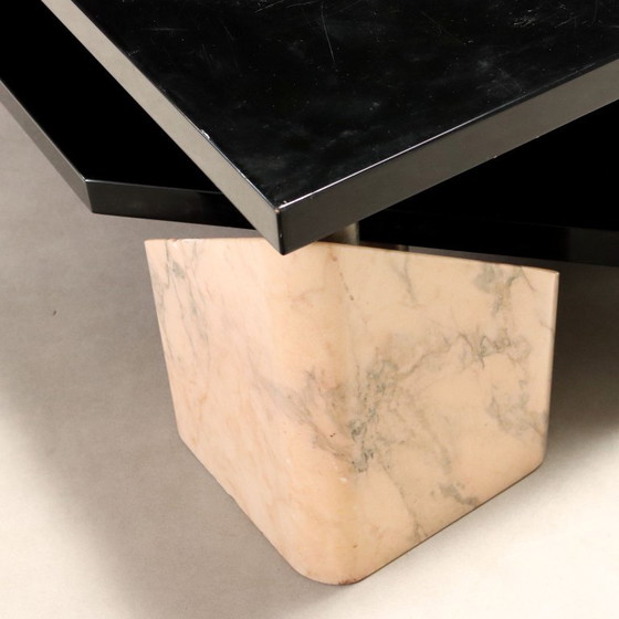 Vintage 1970s Coffee Table with Marble Bases – Side tables, Wood (photo 6 of 12)