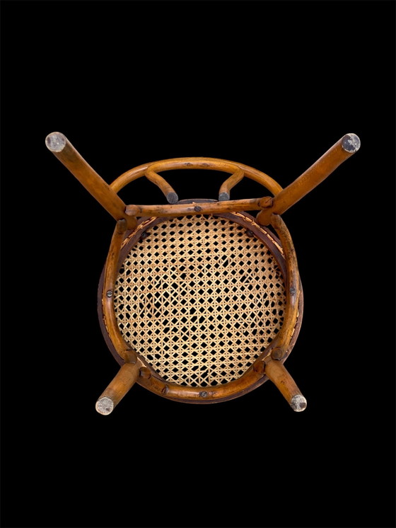 Image 1 of Silla de bistró Horgen Glaris de madera curvada y caña, Suiza, circa 1900