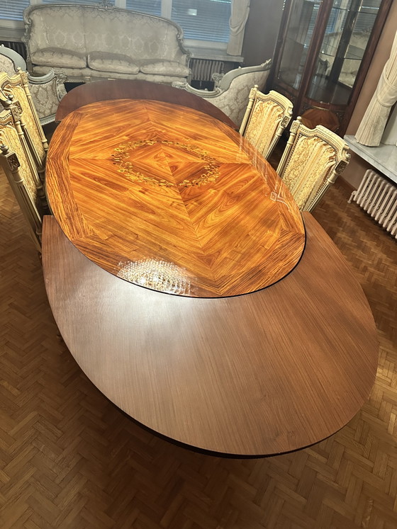 Image 1 of JP Ehalt Dining Table - Louis XIV Style - 70s Vintage Diner Table - Ehalt Meubles