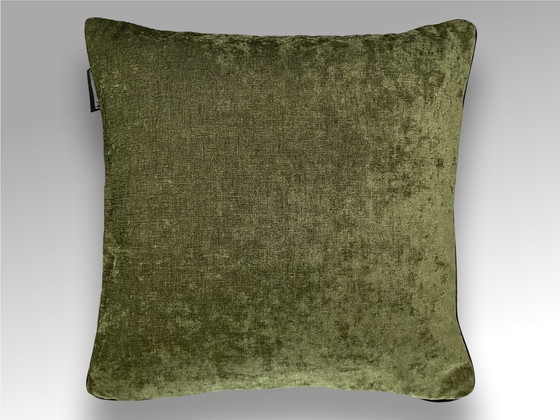 Image 1 of Rubelli – Neues 2er-Set – Grün-goldenes Barockblattmotiv
