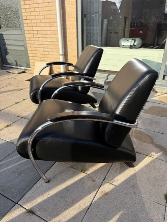 Image 1 of two Gelderland armchair chairs