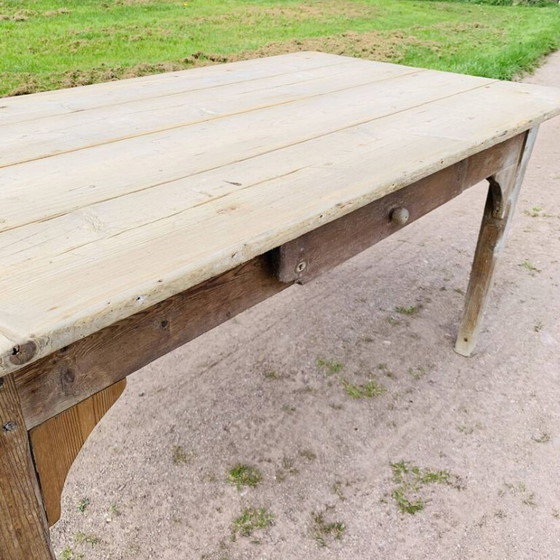 Image 1 of Ancienne Table de Ferme 1m60
