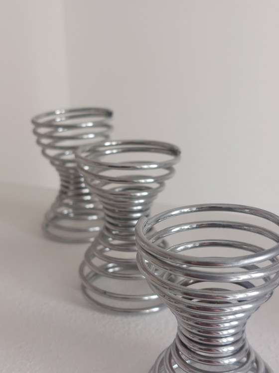 Image 1 of Decorazione a spirale per portauova in stile Memphis postmoderno vintage