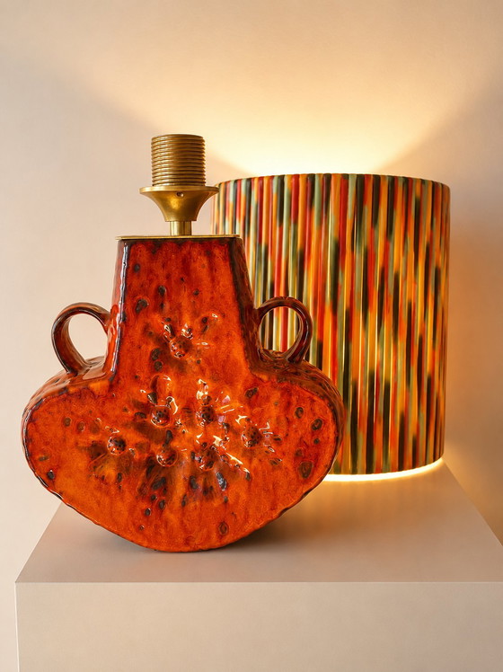 Image 1 of Lampada da tavolo Pop Art anni '70, riciclata dalla Germania Ovest, vaso