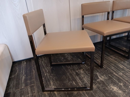 8 Sedie Minotti Bag Light Pelle NUOVE