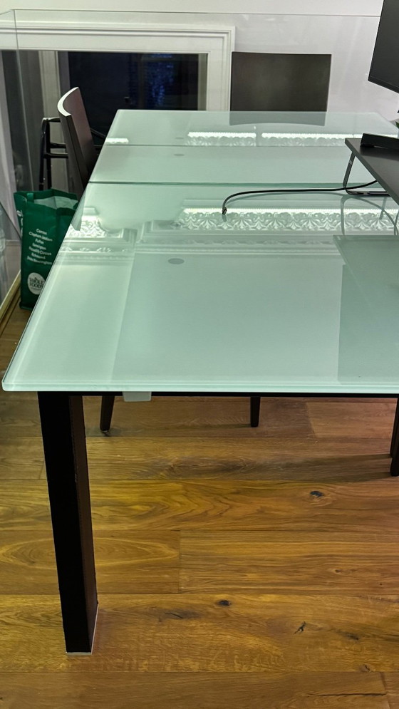 Tavolo da pranzo allungabile in vetro – Acquistato da Heal’s London – Tavoli da pranzo, Glass (photo 6 of 9)