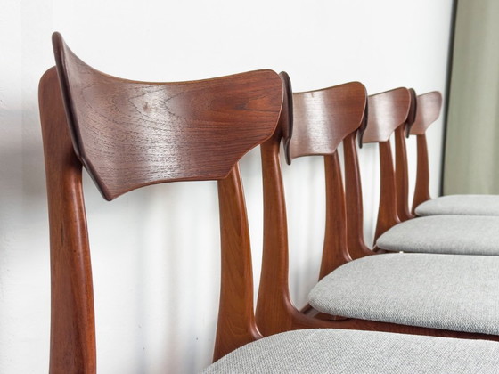 Image 1 of Sillas de comedor danesas de teca de Schionning & Elgaard, década de 1960, juego de 4