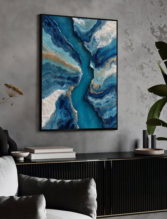 Image 1 of Acrylic Glass Artwork | 200x140 cm | Depthwave #9 (Ori, 1983)