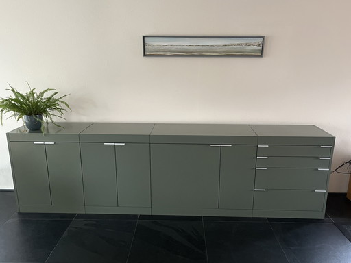 Pastoe set sideboard, TV cabinet and book/vitrine cabinet