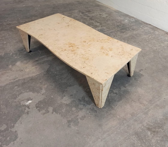 Image 1 of Vintage tessellated stone coffee table 