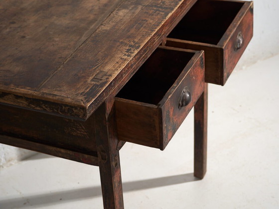 Consolle cinese antica con cassetti in legno laccato – Cina, circa 1900 – Console, Iron, Industrieel (photo 26 of 40)