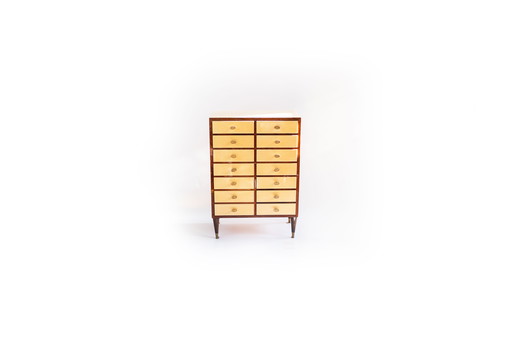 Mid Century Commode à 14 tiroirs