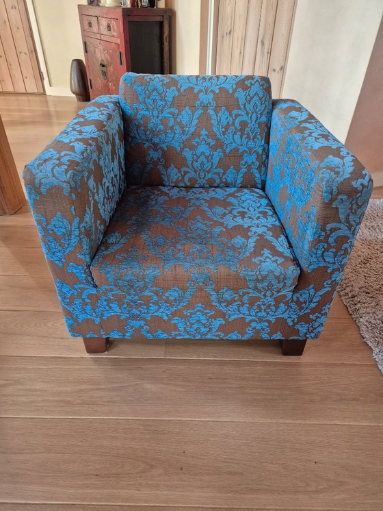 Image 1 of 2 Design Armchairs – Turquoise/Baroque 