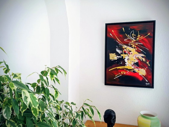 Image 1 of Jan MARTI - Red and Black - Framed artist's painting