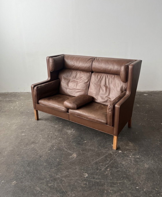 Image 1 of Borge Morgensen Coupé 2292 Vintage Designer Sofa Couch Leather