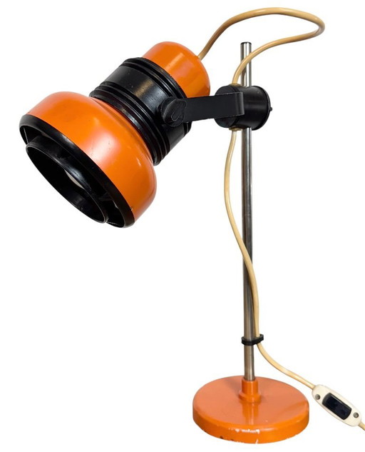 Vintage Orange Table Lamp , 1970s