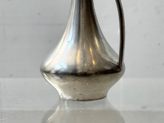 Image 1 of Cruche/vase en étain, forme organique, Suisse, années 1970