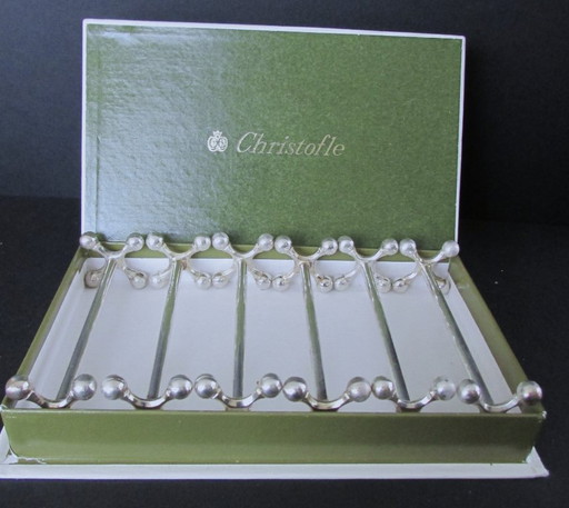 Poggiacoltelli Christofle, set da 6, placcati argento