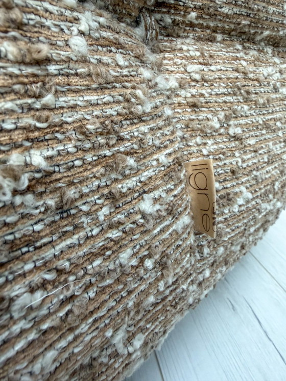 Image 1 of Vintage originele getextureerde Bouclé Togo 3-zitsbank van Michel Ducaroy voor Ligne Roset