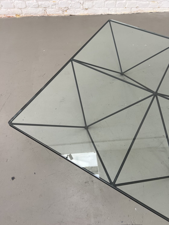 Image 1 of B&B Italia Alanda coffee table glass table 80s Paolo Piva designer table vintage