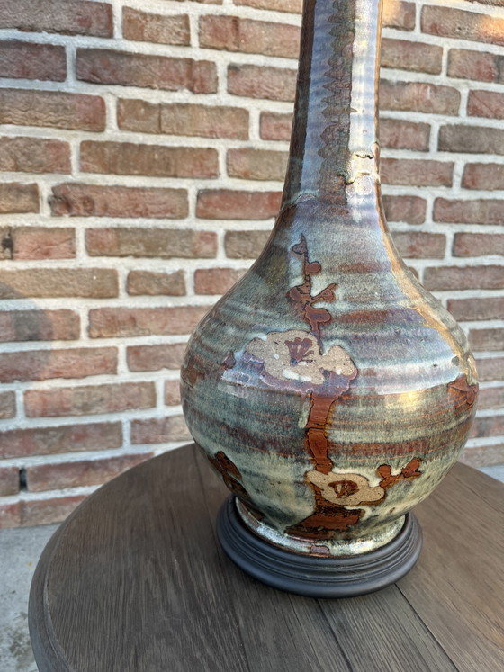 Lampada a forma di vaso in ceramica vintage con decorazioni giapponesi – Lampade da tavolo (photo 10 of 10)