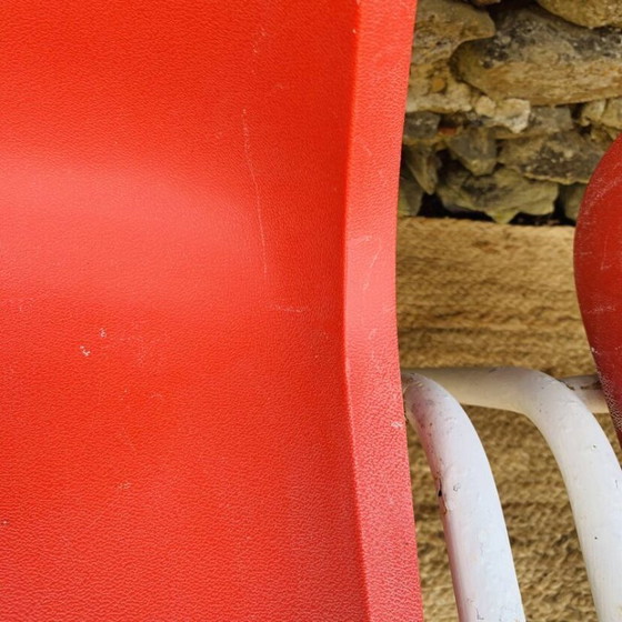 Image 1 of Set of 4 red europa chairs