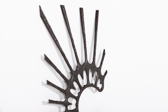 Image 1 of 1980’s Sculptural Brutalist door fixture/wall sculpture