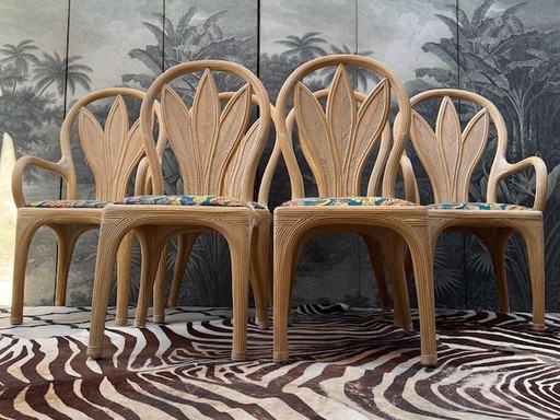 6 Esszimmerstühle aus Bambus von Vivai del Sud
