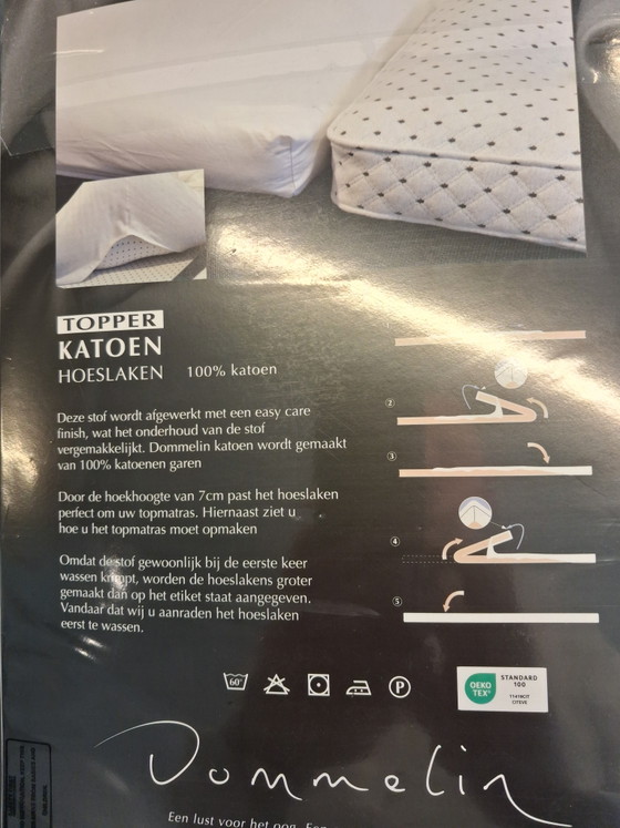 Sábana bajera split topper blanca 180 x 210 cm – Accesorios de dormitorio, Cotton (photo 4 of 5)