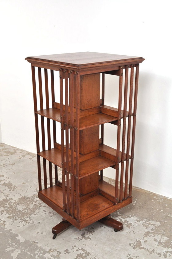 Image 1 of Carrousel de livres antique Jansen & Zonen XL, années 1890