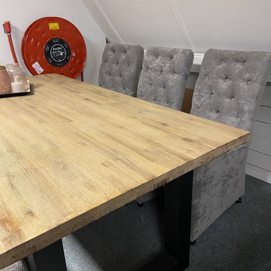 Image 1 of Sedia da pranzo Toulouse (set di 3) con panca da pranzo