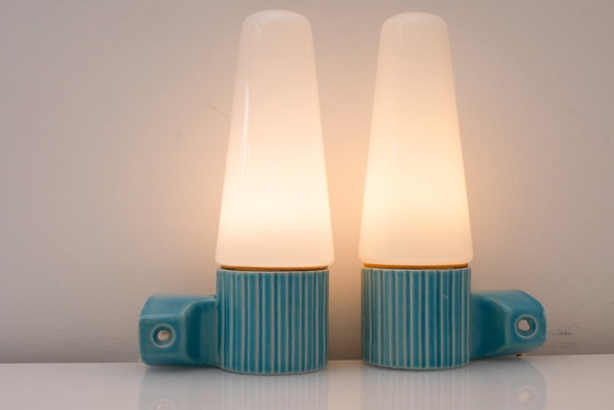 Applique in stile Mid-Century Modern di Sigvard Bernadotte per Ifö, set da 2 pezzi. – Jakobsson, Porcelain (photo 14 of 14)