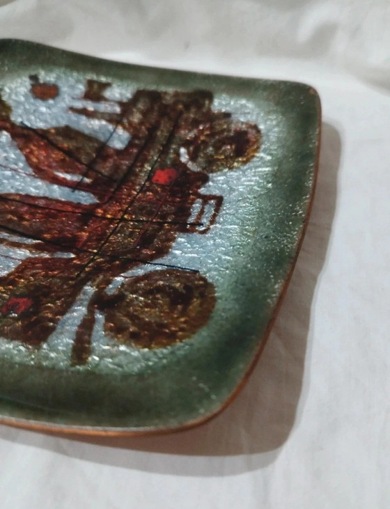 Image 1 of Giò Ponti, Enamel on copper centerpiece, Del Campo Turin production, 1950s-1960s
