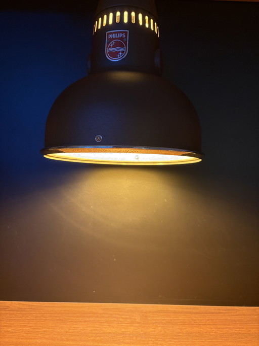 Philips Vintage-Pendelleuchte aus den 1950er/60er Jahren (braun, großes Modell)