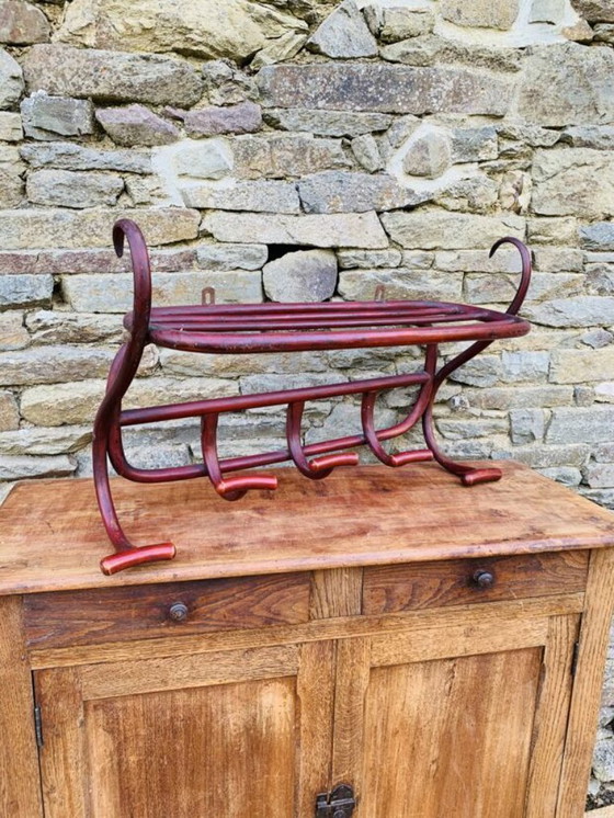 Image 1 of Appendiabiti da parete antico in legno curvato