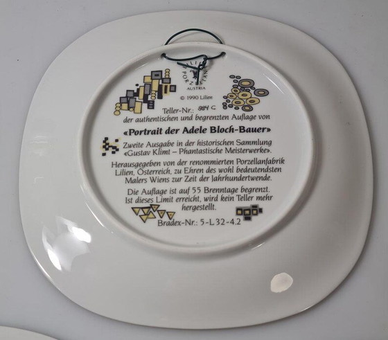 Image 1 of 8 platos coleccionables de porcelana de Gustav Klimt de Lilien Austria con certificados