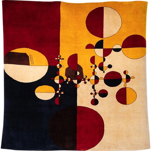Vintage wool rug Samurai Tree Variants by Gabriel Orozco