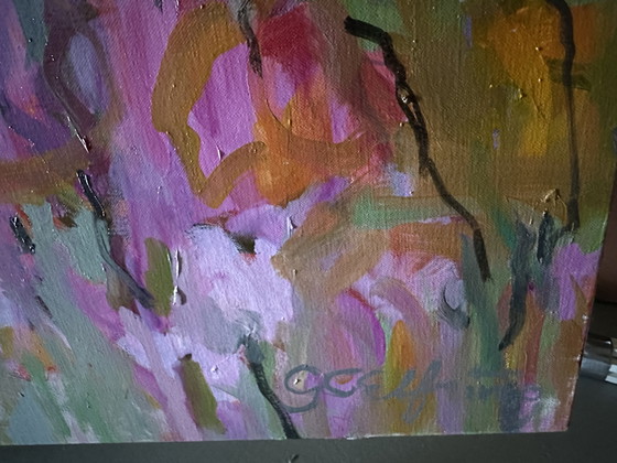 Image 1 of Pintura de flores abstracta