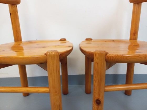 Image 1 of Set di 2 sedie vintage scandinave in pino Rainer Daumiller degli anni '60/'70