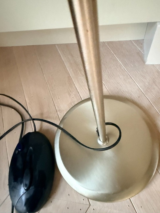 Image 1 of messing kleurige leeslamp voor naast stoel, verstelbaar